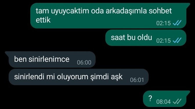 Sevgilim onunla aynı anda uyumamı istiyor, ben ondan geç uyursam tepkisi bu oluyor. Abartı değil mi?