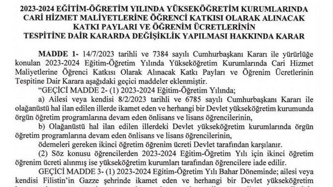 Türkiye'de öğrenci olan gazzeli öğrencilerin üniversite ücretlerini Türk halkı ödeyecek. Ne düşünüyorsunuz?