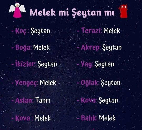 Burcuna göre melek misin şeytan mı?