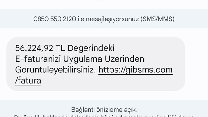 Gelir idaresi başkanlığı mesaj?
