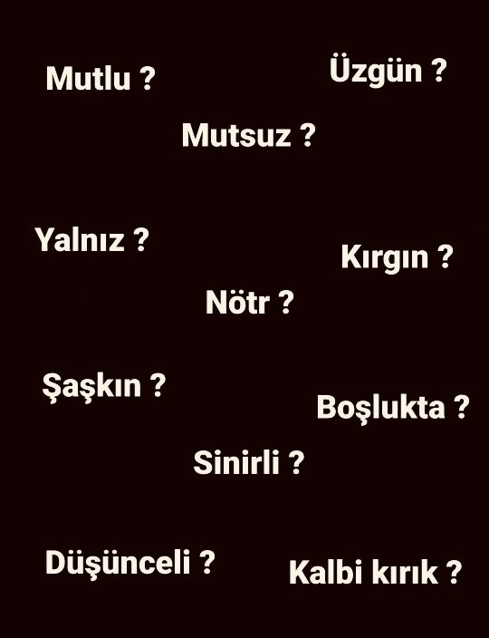 Anlık olarak modunuz nedir?