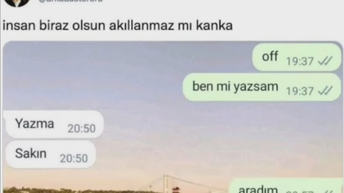 Mesaj atmaya çekindiğiniz birisi var mı?