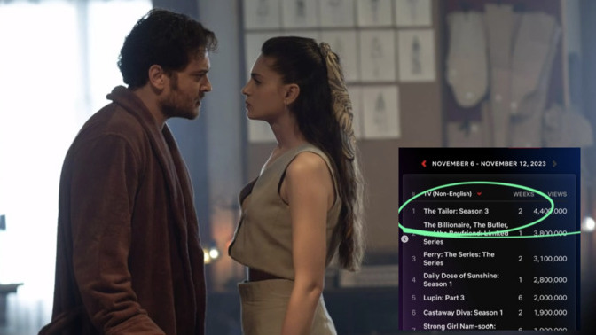Çağatay Ulusoy'un başrolünde yer aldığı Terzi dizisi Netflix'in global listesinde bir numarada! Türk yapımlarını beğeniyor musunuz?