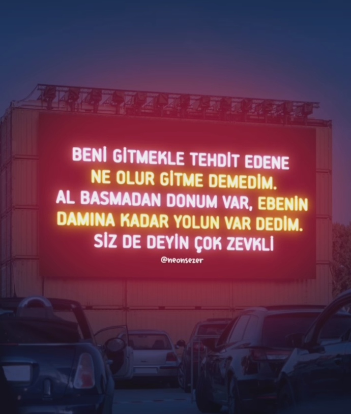 Gitmekle tehdit edene ne cevap verirsiniz?