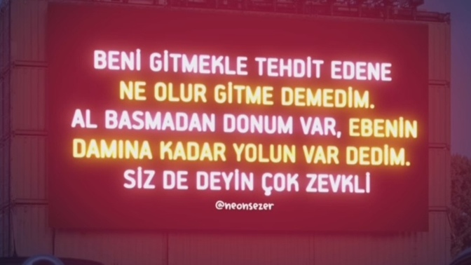 Gitmekle tehdit edene ne cevap verirsiniz?