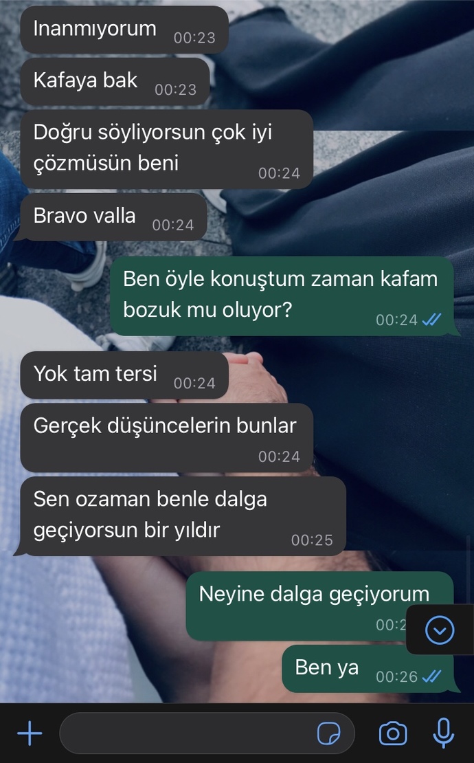 Konuşmanın devamı da bu?