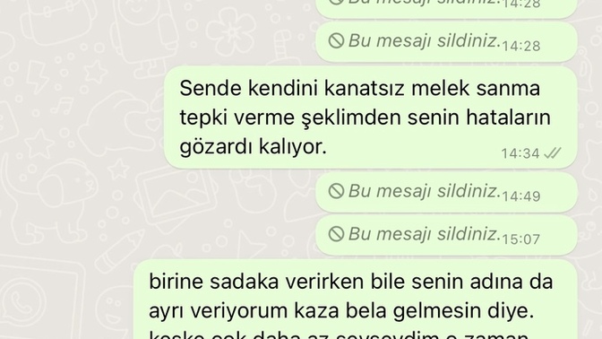 Bir süre konuşmayacağım çoğunu sildim mesajlarım nasıl?