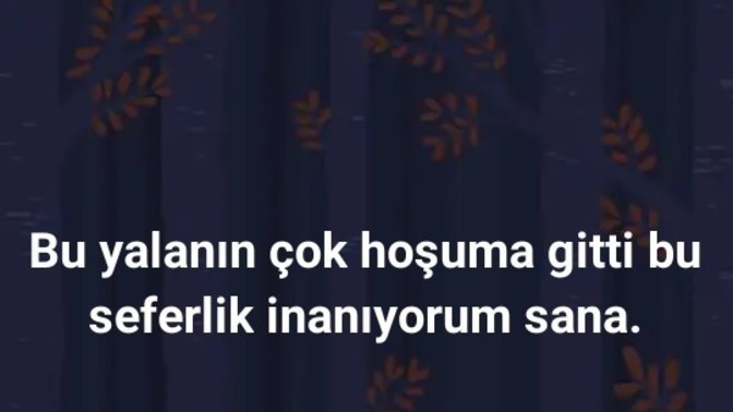 Hangi yalana kandin?