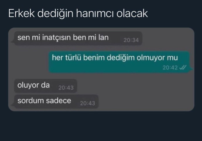 Erkek dediğin hanımcı mı olmalı?