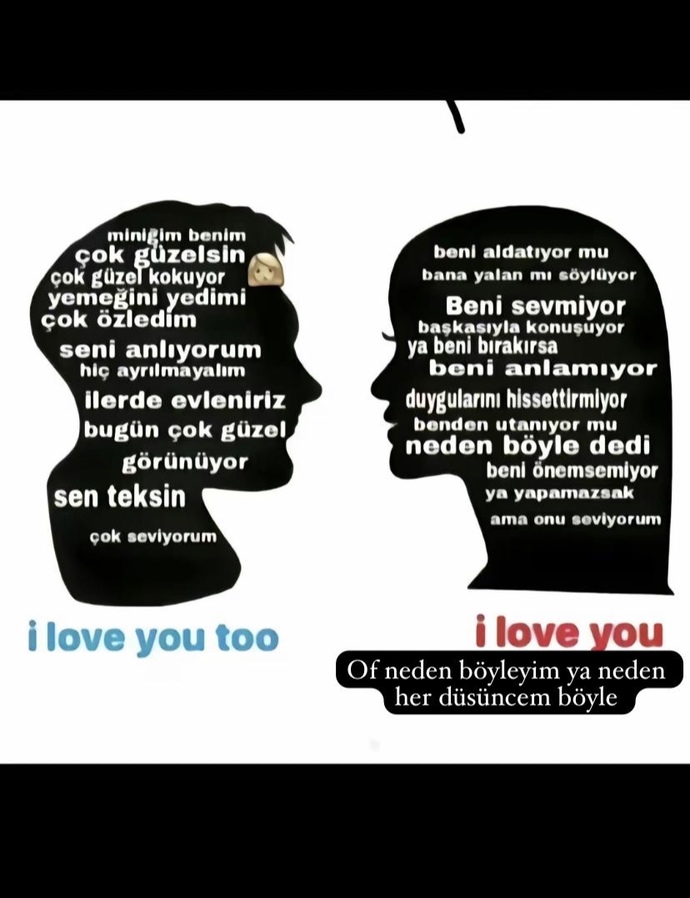 Her manitam oldugun da bir türlü şu kafamda ki düsünceler gitmiyo?