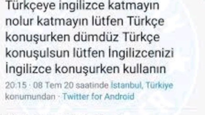 Sohbet ederken İngilizce kelimeler kullanan insanları itici bulur musunuz?