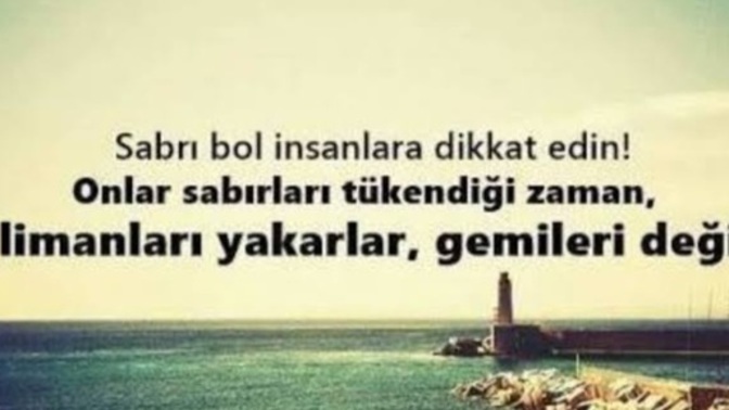 Sabırlı bir insan olduğunuzu düşünüyor musunuz?