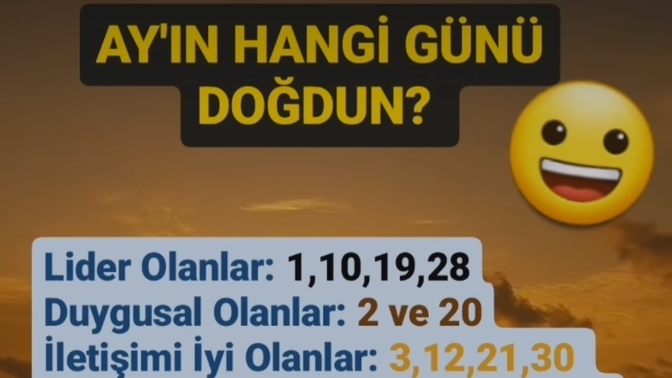 Ayın hangi günü doğdunuz?