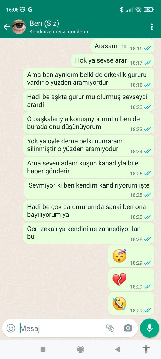 Sizde kendikendinize konuşuyormusunuz?