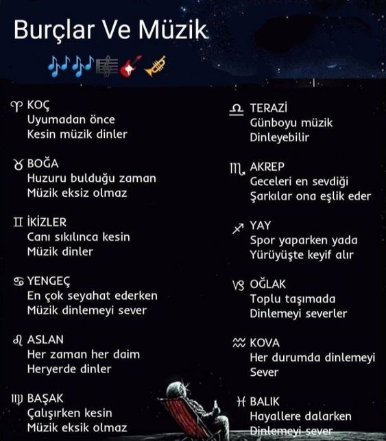Burçlar ne zaman müzik dinler?
