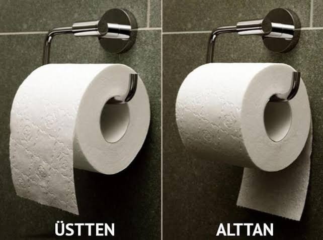 Tuvalet kağıdını hangi yönde takarsınız?