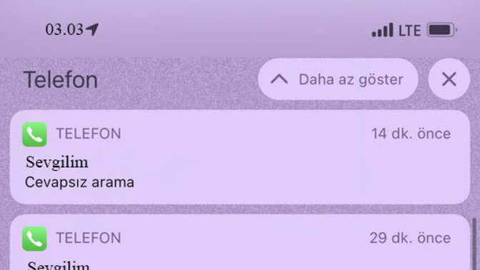 Sabah uyandığınızda gece sevgiliden gelen cevapsız çağrılar sizi korkutur mu sevindirir mi?
