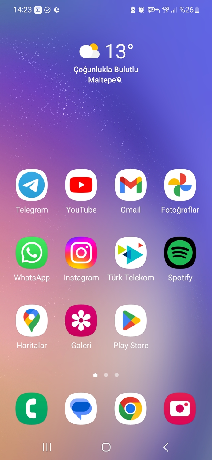 Telefon ekranınızda ne var?