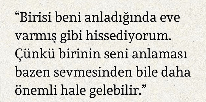Birileri tarafından anlaşıldığını bilmek nasıl bir duygu?