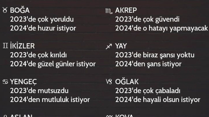 Burçlar yeni yıldan ne istiyor?