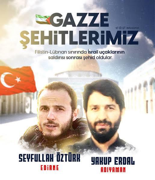 Gazzeye destek için Gazzeye gitmeye çalışan 2 Türk Filistin-Lübnan sınırında şehit olmuş başkalarına örnek olurlar mı?