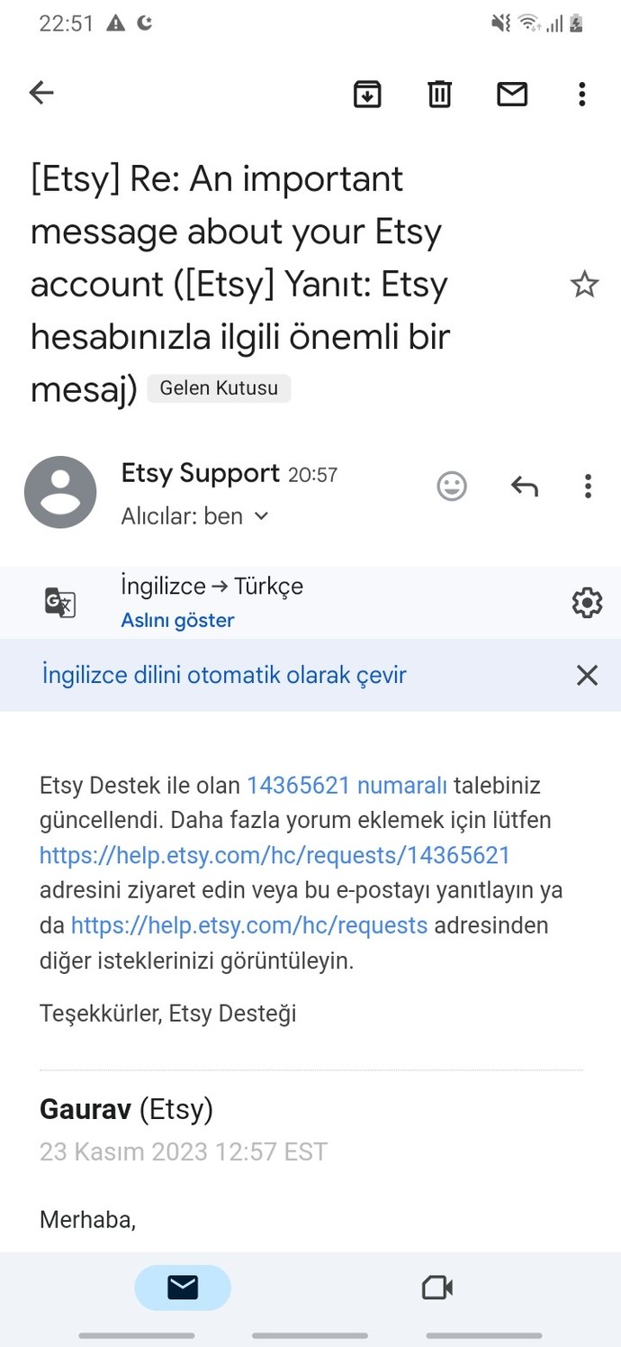 Etsyde hesabım kapatılıyor nedenini bilen var mı?
