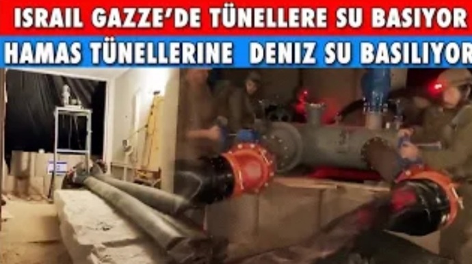İsrail tünelleri durdurmak için ateşkesi fırsat bilip denizden su doldurmaya başlamış sizce su o tünelleri durdurur mu?