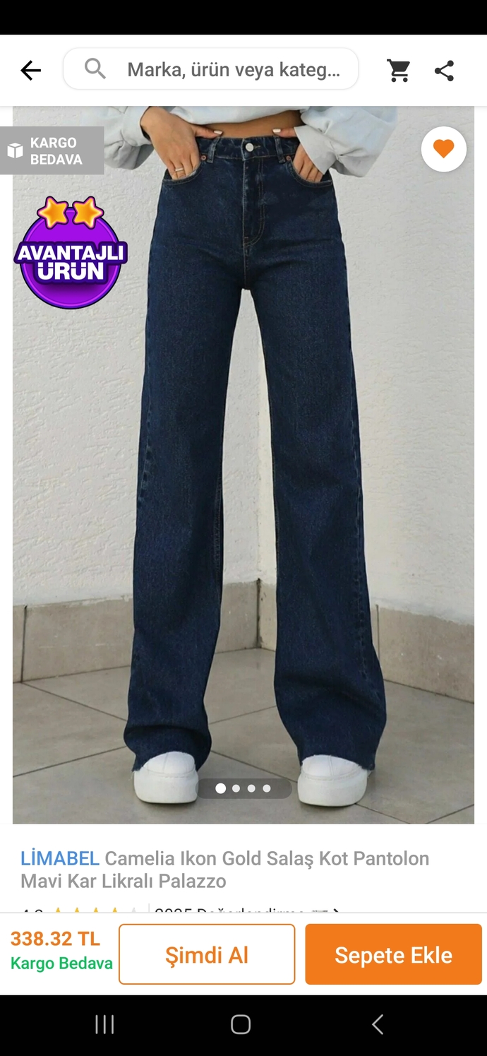 Sizce hangi pantalonu almaliyim(168 boy 54 kiloyum)?