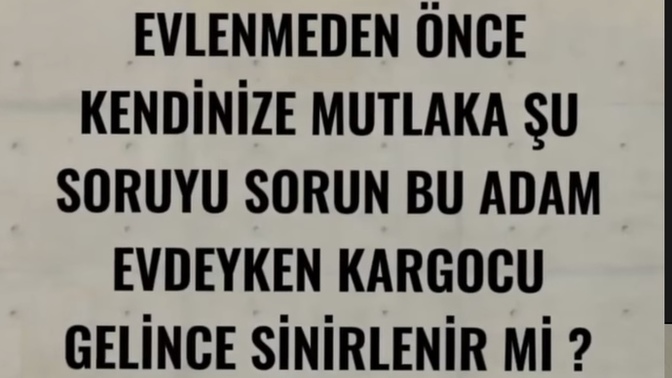 Evlenmeden önce sorulması gereken soru nedir sence?