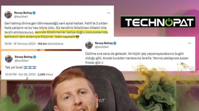 Technopat kurucusu Recep Baltaş Din, Dil, Irk demeden herkese sövmeye ve aşağılamaya başladı ne düşünüyorsunuz?