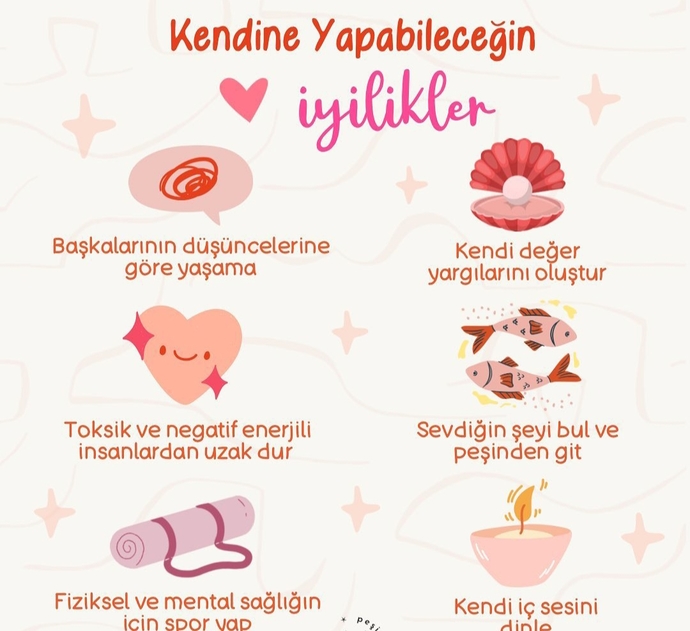 Kendinize yapabileceğiniz iyilikler nelerdir? İyilik sizin için neyi temsil ediyor?