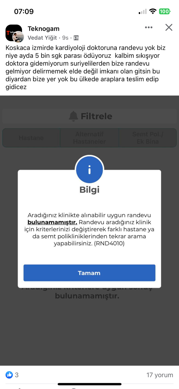 Hastane randevusu bulabiliyor musunuz?