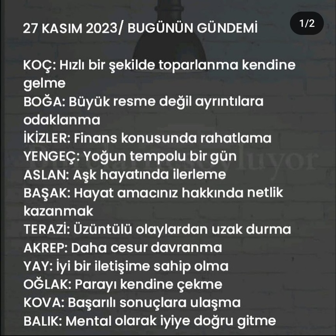 Burcunuzun bugün ki gündemi nedir?