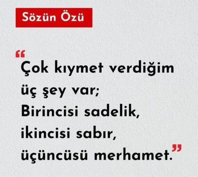 Sizin için önemli olan 3 şey nedir?