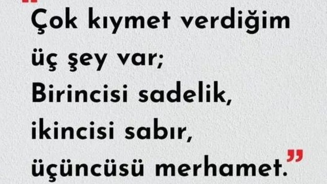 Sizin için önemli olan 3 şey nedir?