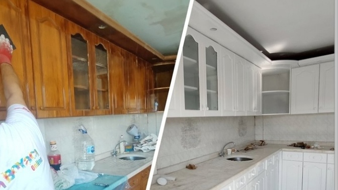 Hoşunuza gitmeyen mutfak dolaplarını değiştirmeyi mi yoksa boyamayı mı tercih edersiniz?