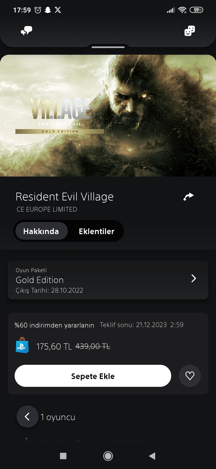 PlayStation storede bu oyunu Alaçam eklentimi yoksa?