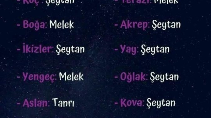 Burcuna göre şeytan mısın melek misin?