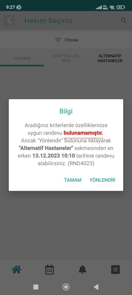 Randevu alamıyorum, böyle oluyor. Nasıl alabilirim?