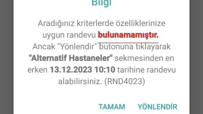 Randevu alamıyorum, böyle oluyor. Nasıl alabilirim?
