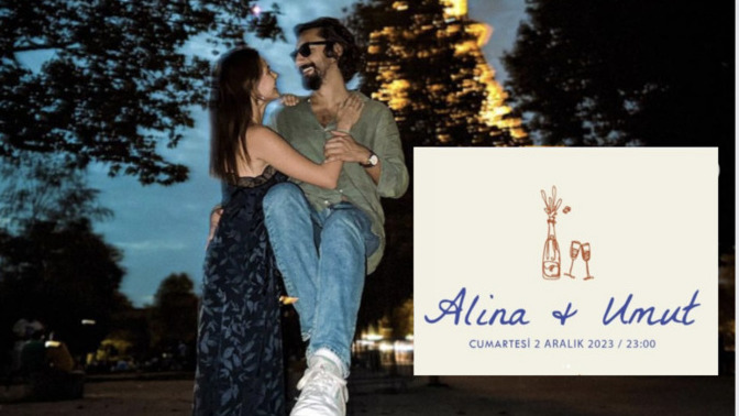 Paris'te nişanlanan Alina Boz ile Umut Evirgen çiftinin düğün davetiyesini nasıl buldunuz?