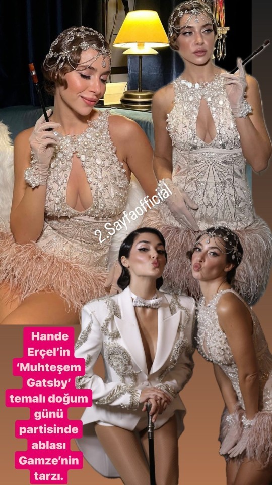 Hande Erçelin doğum günü kostümü sizce havalı mı?