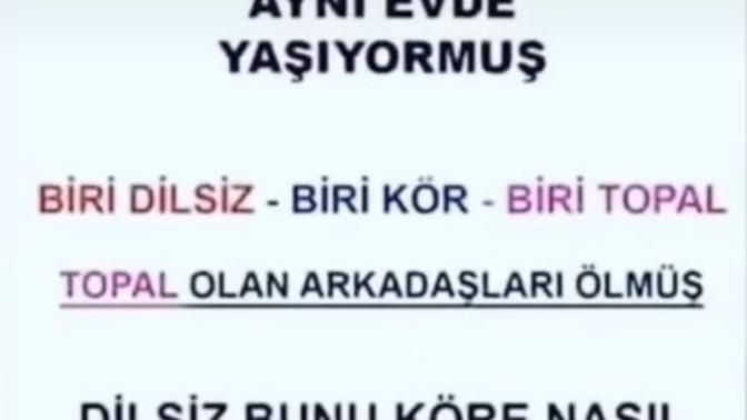 Dilsiz bunu köre nasıl anlatır?