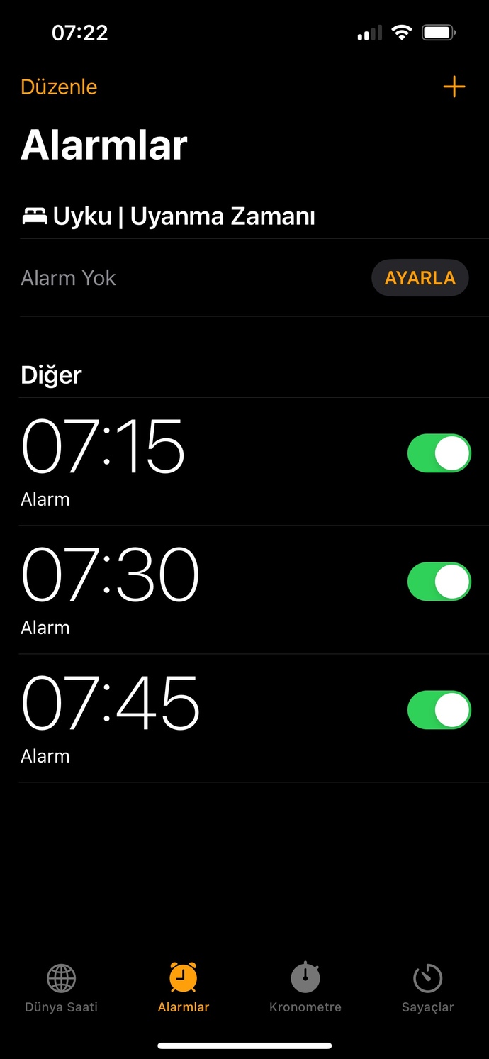 Kaç tane alarm ile uyanıyorsunuz?