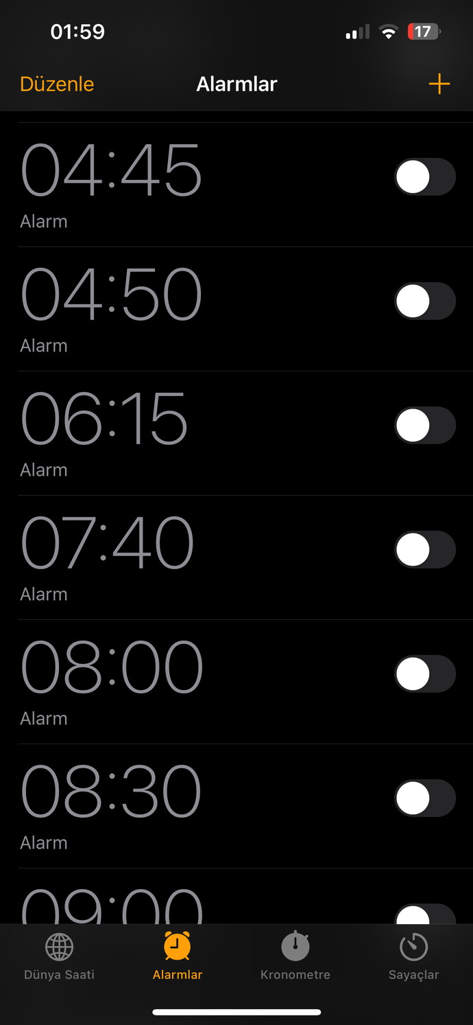 Gün içinde yapacağınız şeyler için alarm kuruyor musunuz?