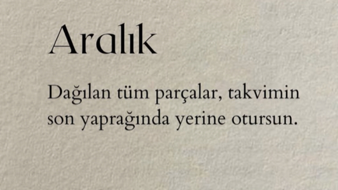 Bugün 1 Aralık. Ne getirir ne götürür sizce bu ay?