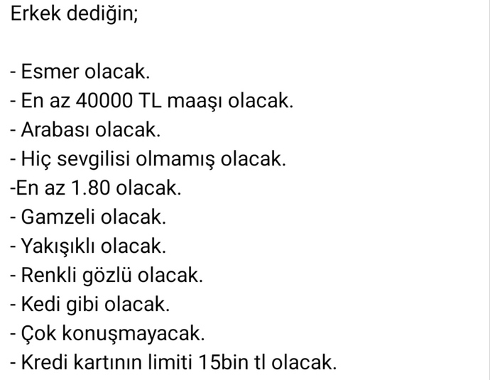 Erkek dediğin nasıl olmalı?