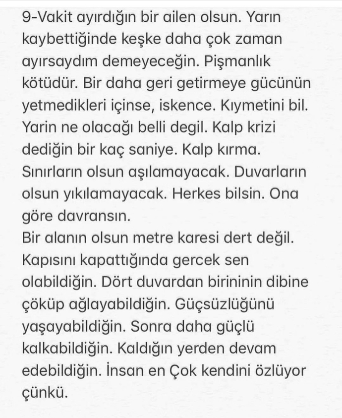 Bu 10 maddeden kaç tanesine “yaptım, yapıyorum” diyebiliyorsun?