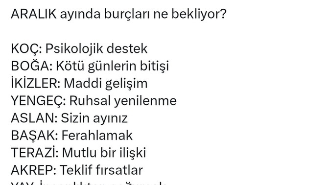 Burcuna göre Aralık ayında seni ne bekliyor?