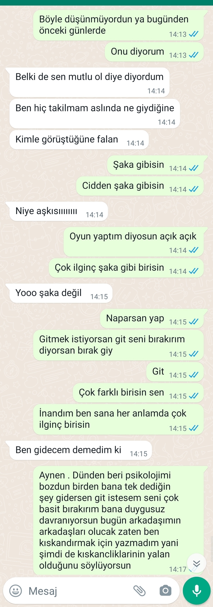 Ben mi abartıyorum sizce?
